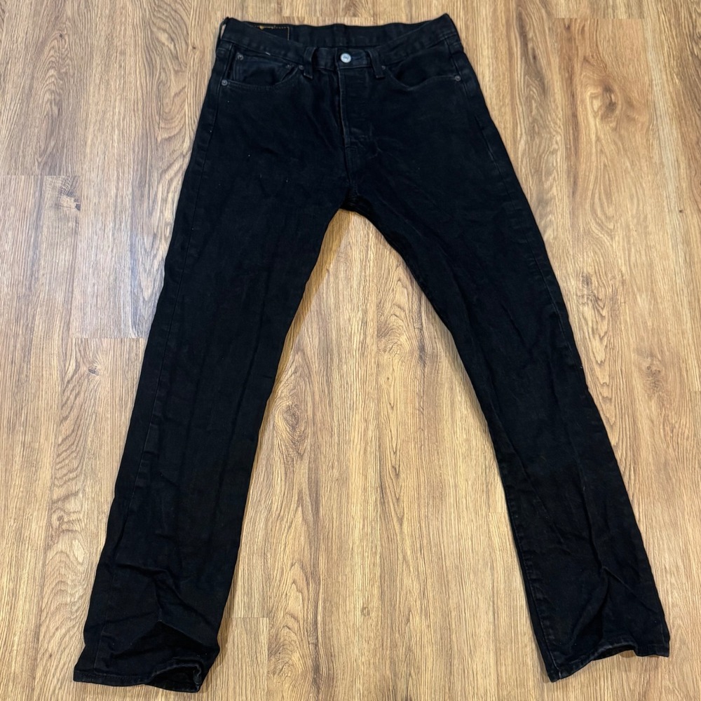 Levis 501 Original Fit Mens Black Straight Leg Button Fly Jeans W31 L32